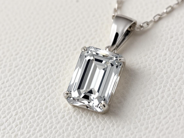EMERALD CUT DIAMOND PENDANT